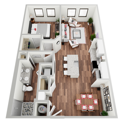 1C Floor Plan at Magnolia Square, Naples, FL, 34109